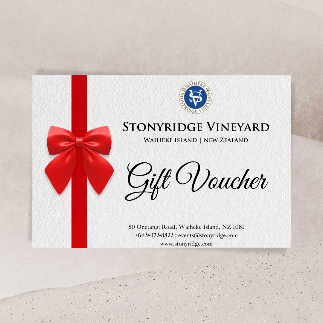Stonyridge Vineyard E-Gift Voucher Stonyridge Vineyards